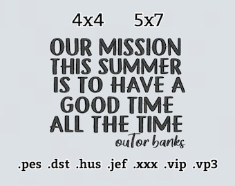 Outer Banks Embroidery File, Embroidery Design, Quotes Embroidery Design