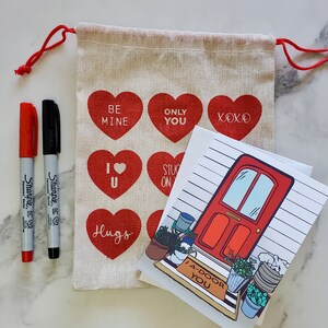 Biglietto d'auguri grafico per porta d'ingresso con busta - Interno vuoto - Biglietti per appunti - Tutte le occasioni - Partner Love Valentines - I A-Door You - Punny