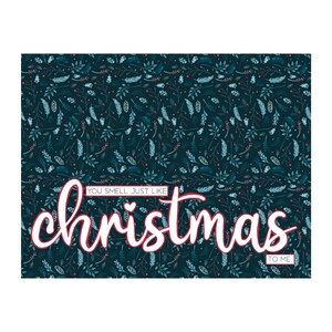 Conception graphique de vacances d'hiver avec enveloppe - Intérieur vierge - Cartes de correspondance - Noël - Partenaire, amour - « Pour moi, vous sentez Noël »