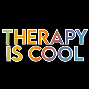 Therapy is Cool Sticker / Vinyl Die Cut Sticker / Illustrated Art Die Cut Stickers / Calcomanías / Salud mental / Asesoramiento / Self