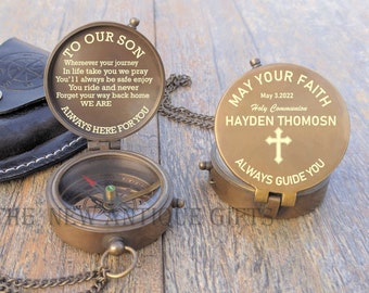 Gravur Kompass, Taufgeschenk, Taufkompass, Erstkommunion Geschenk Junge, Konfirmation Geschenk, individuelle Kompass Geschenk, Weihnachtsgeschenk