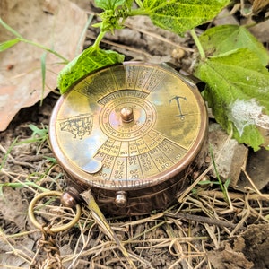 Nordic Compass, Viking Vegvisir Engraved Compass, Brass 100 YEAR CALENDER COMPASS, Norse Mythology Compass, Gift For Him, Groomsmen Gifts