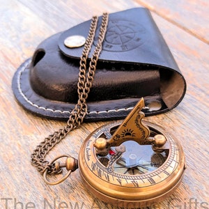 Brass Sundial Compass, Personalized Brass Compass, Wedding Gift, Anniversary Gift, Nautical Compass, Sundial Compass,  Christmas Gift, MYCT,