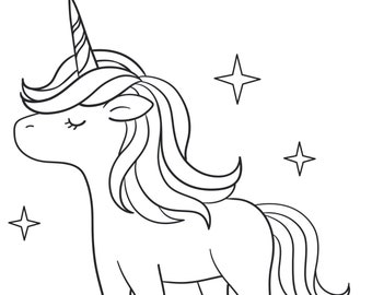 Unicorn Coloring Page