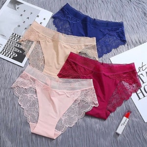 5 Pack/ Women Lace Underwear, Lace Panties, Lace Bikini, Lace
