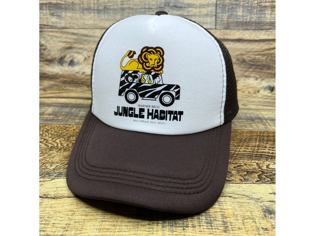 Defunct Jungle Habitat Theme Park Mens Trucker Hat Black Etsy