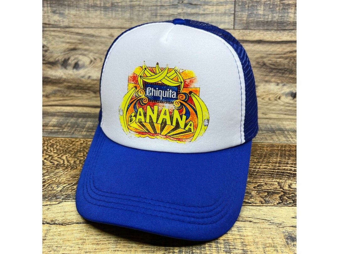 Chiquita Banana Mens Trucker Hat Blue Snapback Retro Vintage Etsy