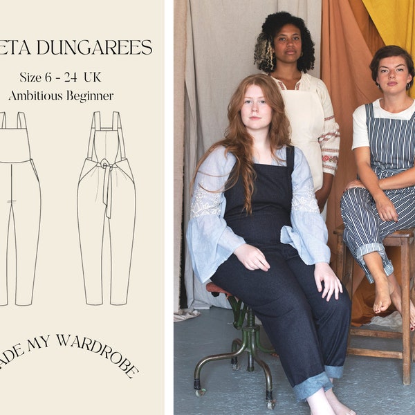 Greta Dungarees | PDF Pattern | Made My Wardrobe