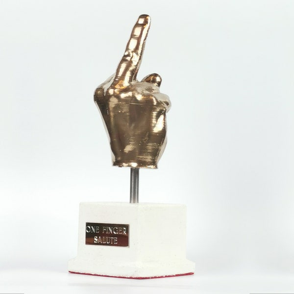 Personalised Middle Finger Hand Trophy