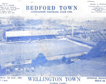 Bedford Town v Wellington Town 1965-1966 programme