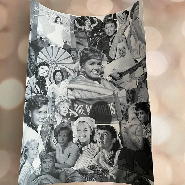 Debbie Reynolds Handmade Old Hollywood Collage