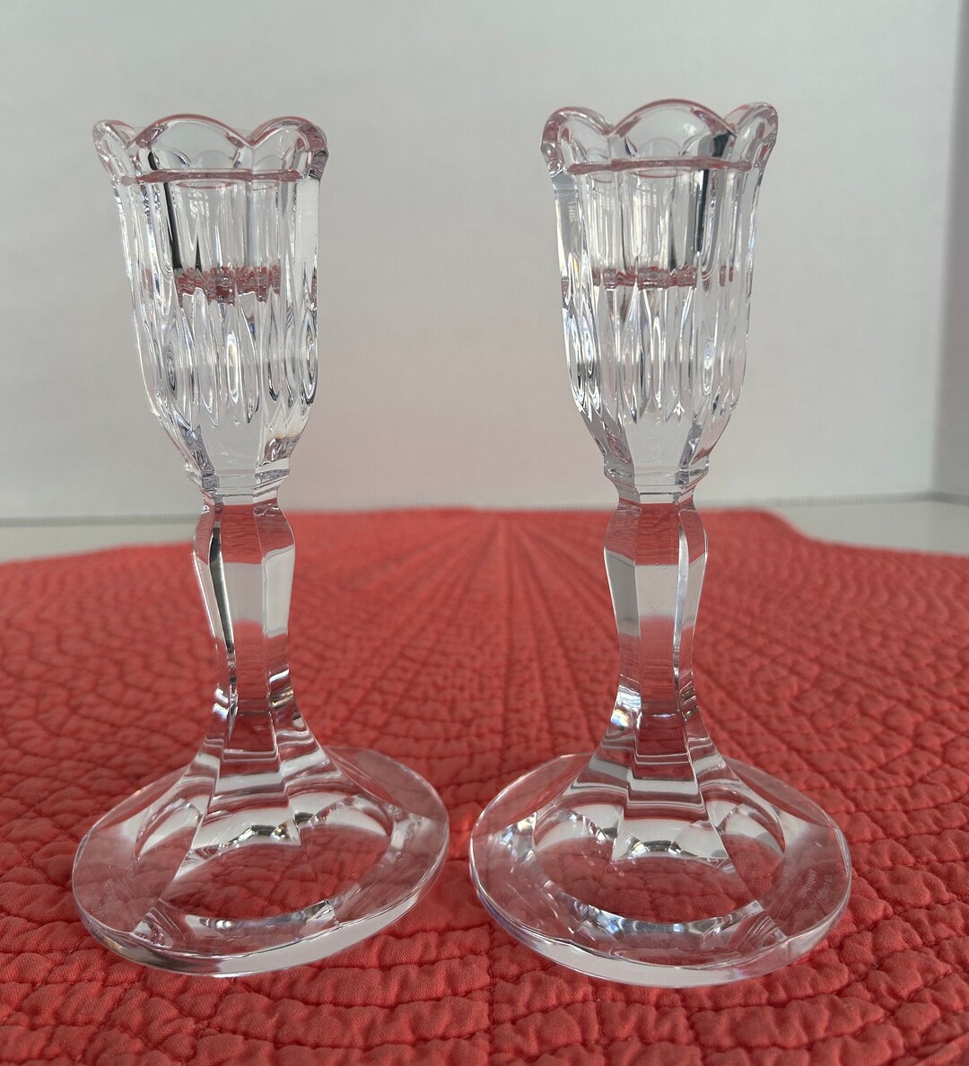 Vintage Waterford Marquis Crystal Candle Holders 6 Tall Etsy