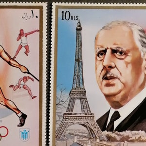 Sellos postales antiguos. Fujeira 1972 . Filatelia.
