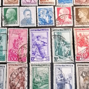 Sellos. Italia, antiguos sellos postales antiguos. Filatelia.