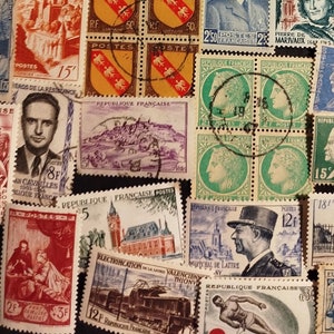 Francobolli. Francia. Timbri d'epoca. Filatelia.