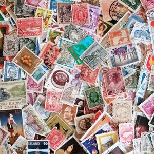 World postage stamps, Random Used Vintage| World Postage Stamps | Postal Ephemera for Journals, Collage, Collecting, Crafting. Philately.