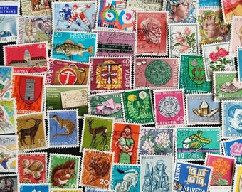 ヴィンテージイタリア切手：使用済み切手コレクション60枚 - Etsy 日本