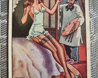 Old, vintage postcard. Humor on cards (international) - Postcard.