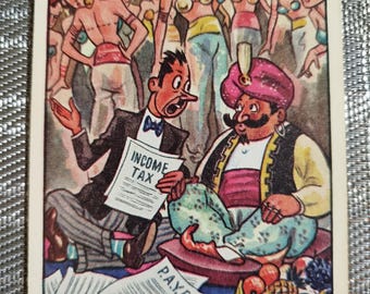 Old, vintage postcard. Humor on cards (international) - Postcard.