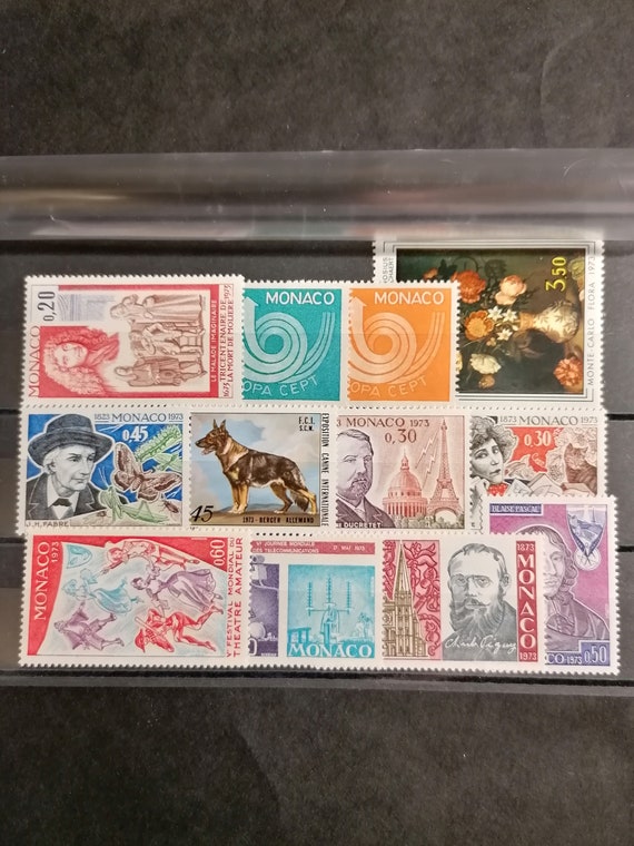 【Rare】　STAMPS of the WORLD 1973 Postage Stamps. Monaco 1973, Rare, Valuable Stamps. Philately. - Etsy