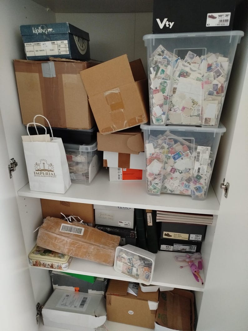 Vintage Postage Stamps Mystery Lot • Random Worldwide Stamps Grab Bag for Collecting, Junk Journaling, Scrapbooking & Crafts • Timbres image 11