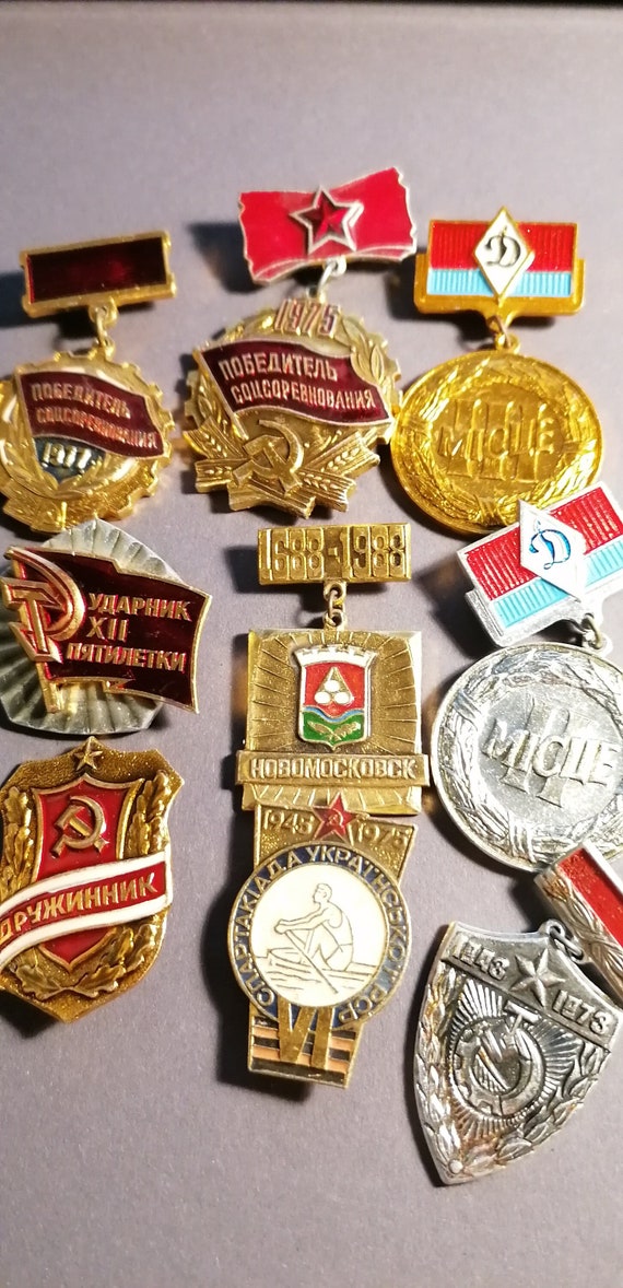 Old, vintage Soviet pins. USSR ,Badge , Cockade , 