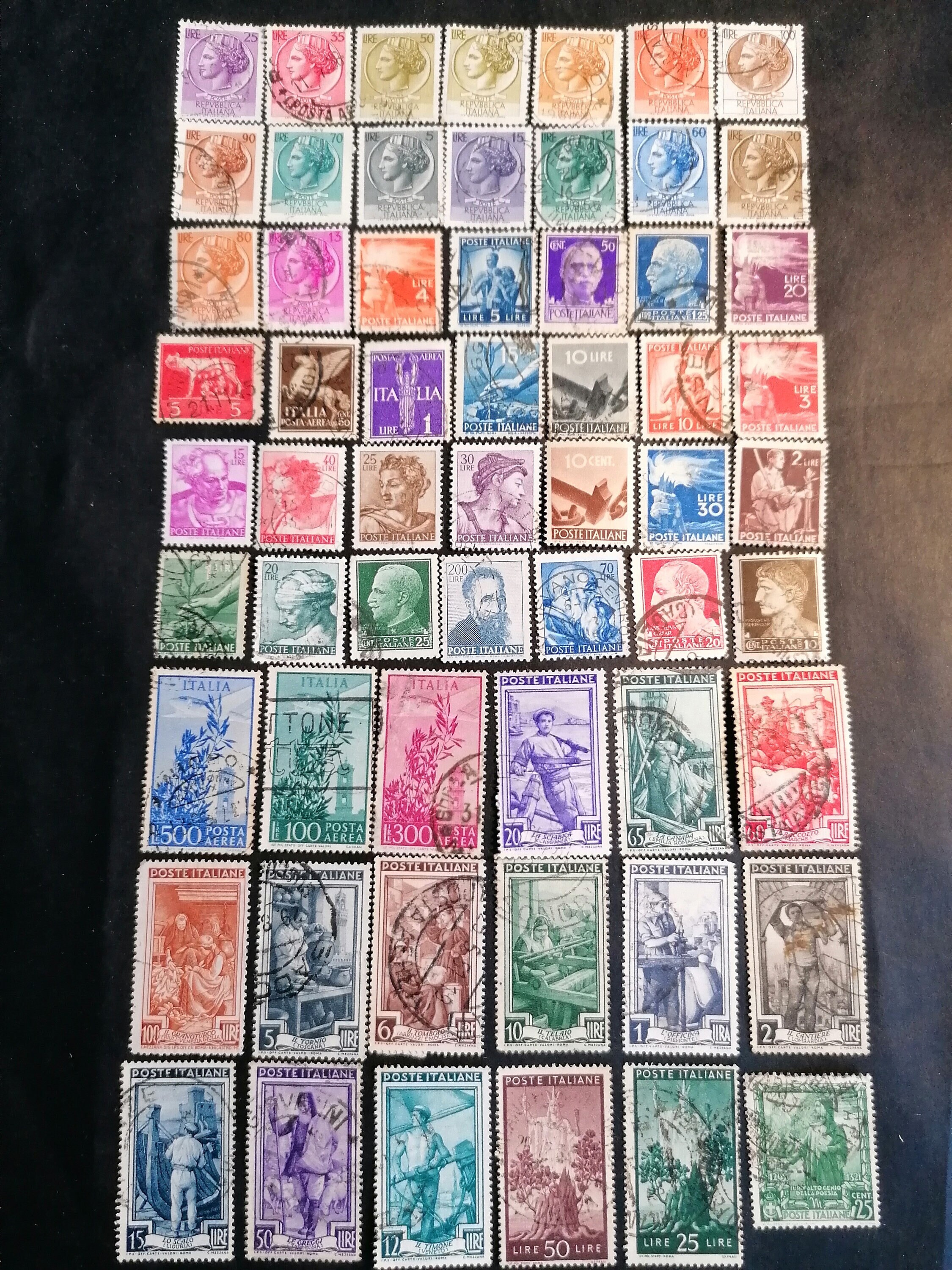 ヴィンテージイタリア切手：使用済み切手コレクション60枚 - Etsy 日本