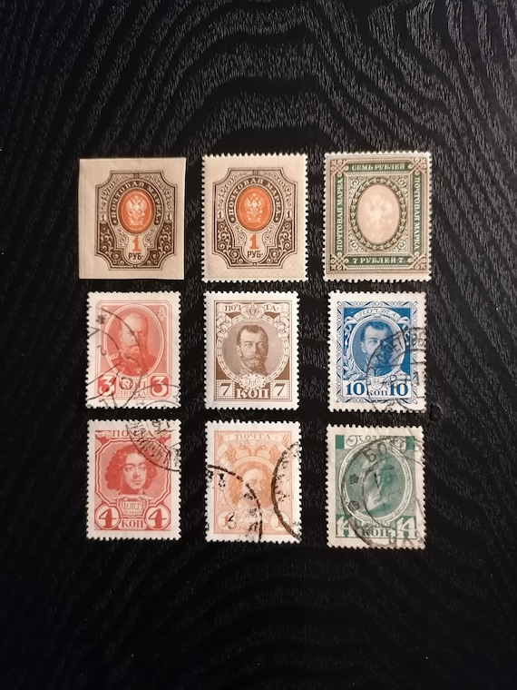 50 Old Postage Stamps. Late 19th Century Early 20th Century Postage Stamp  Set. Philately. 