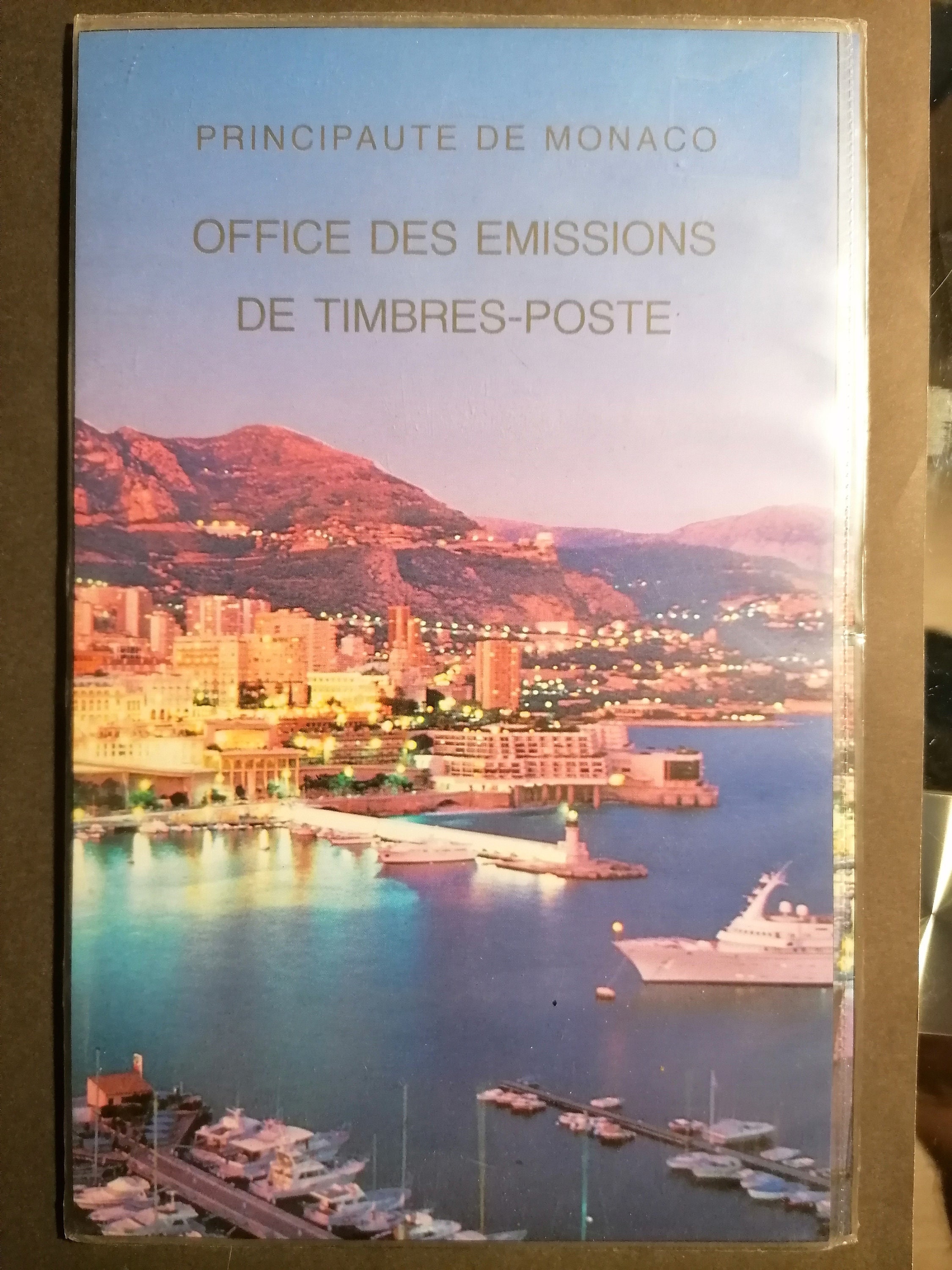 Postage stamps album.  Monaco 1990. Album. Philately. Timbres.