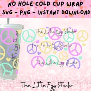 Pace SVG, Senza foro Cold Cup SVG Wrap, Peace Cold Cup SVG, Peace Symbol Svg, Retro Cold Cup Svg, Pastel Cold Cup Svg, Cold Cup Tumbler Svg