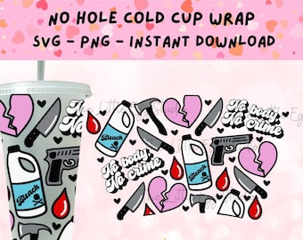 No Body No Crime SVG, True Crime SVG, No Hole Cold Cup Wrap Svg, Murder Scene SVG, Cold Cup Svg, Retro Crime Svg, Crime Scene Cold Cup Svg