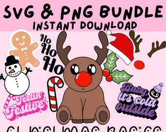 Christmas SVG Bundle, Christmas Basics Bundle SVG & PNG, Holiday Season Svg Bundle, Festive Svg, Christmas Png Bundle, Xmas Svg Png Bundle