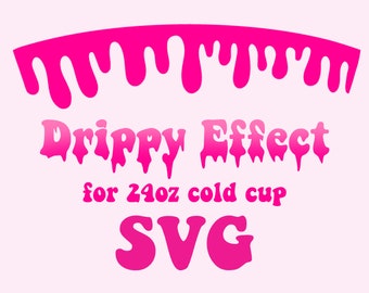 Blood Dripping SVG 24oz Cold Cup, Donut Drip Wrap for Starbucks Cup, Dripping Effect Cup Template, Slime Drip, Blood Dripping Cold Cup Wrap