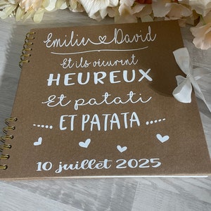 Livre d'or mariage kraft, livre d'or personnalisé, et patati et patata