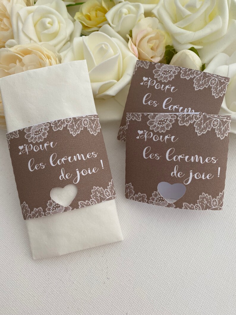 100 Pochettes Larmes De Joie Pour Mariage - Enveloppes Mouchoir Cérémonie (Mouchoirs Non Inclus)
