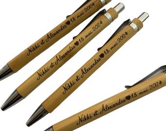 Stylo personnalisé, cadeau invité mariage, cadeau témoins, crayon personnalisé