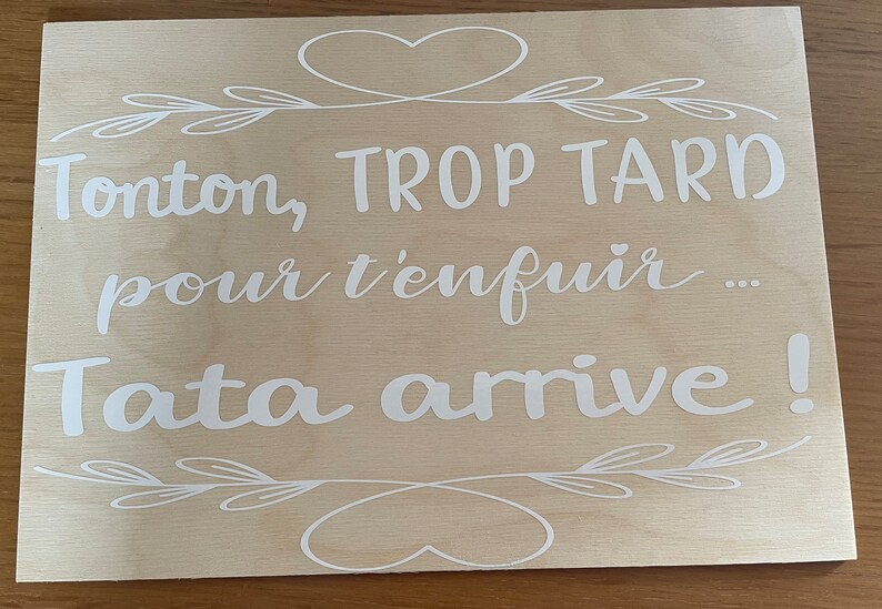 Pancarte bois mariage trop tard pour t'enfuir - Etsy France