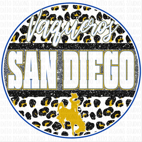 San Diego Vaqueros PNG Leopard Sublimation File Etsy