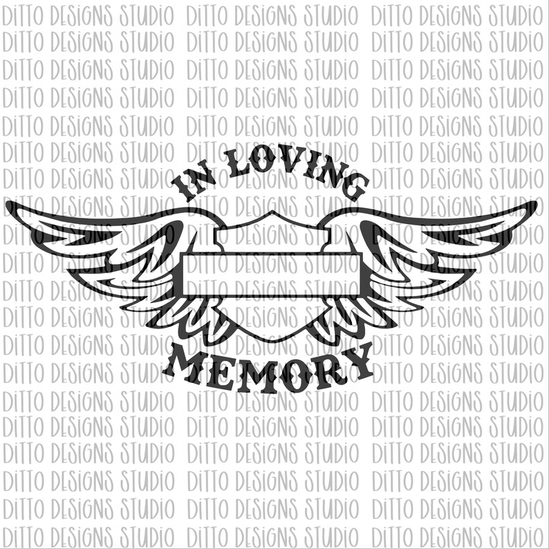 In Loving Memory Harley Davidson SVG & PNG Digital Etsy