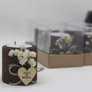 Wedding Party Favors for Guests in bulk | Wedding Bulk Favors | Rustic Wedding Favors | Unique Favors | Tealight Holders | Thank You Favors