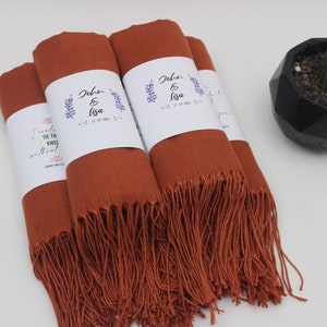 15 pcs Pashmina Shawl, Wedding Favors for Guests, Pashminas in Bulk, Pashmina Shawl Wedding, Pashmina Scarf, Personalized Wedding Favors