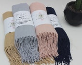 Pashminas for Weddings, Scarf, Bridesmaid Shawl, Blanket Scarf, Bridal Shower Favor, Bridesmaid Proposal, Personalized Pashmina Scarf Blush