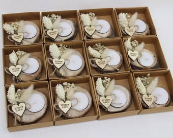 50 stuks gepersonaliseerde kaars huwelijksgunsten, baby shower gunsten huwelijksgunsten voor gasten in bulk, bruids douche gunsten, huwelijksfeest gunsten