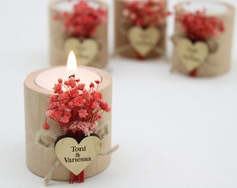 Personalized Candle Wedding Favors, Wedding Favors for Guests in Bulk, Wedding Party Favors, Bridal Shower Favors, Thank You Favor