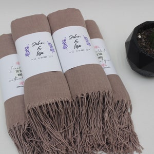 Mocha Pashmina Shawl, Bridesmaid Shawl, Wedding Favors for Guests, Pashminas in Bulk, Bridal Shower Favors, Pashmina Scarf, Wedding Pashmina