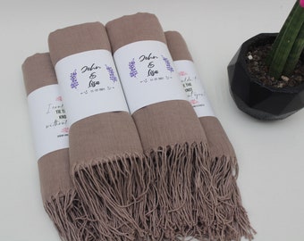 Mokka Pashmina Tuch, Brautjungferntuch, Hochzeitsbegnügen für Gäste, Pashminas in Bulk, Braut Shower Favors, Pashmina Schal, Hochzeit Pashmina