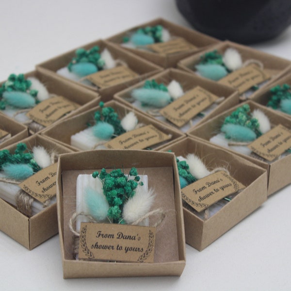 50 Stück Mini-Seifengeschenke, Hochzeit Bevorzugungen für Gäste in loser Schüttung, Babypartybevorzugungen Personalisierte Seife, Brautpartybevorzugungen, Hochzeitsgastgeschenke