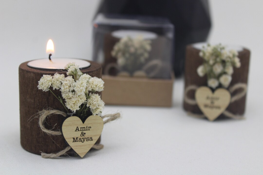 50 Pcs Personalized Candle Wedding Favor, Wedding Favors for Guests in ...