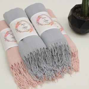 100 bomboniere personalizzate per scialle Pashmina per gli ospiti in bomboniere nuziali alla rinfusa Scialli Pashmina per bomboniere autunnali