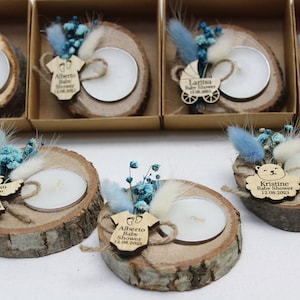 Handmade Baby Shower Candle Favors, Baby Shower Gifts for Guests, Rustic Wedding Favors, Unique Favors, Tealight Holders, Thank You Favors